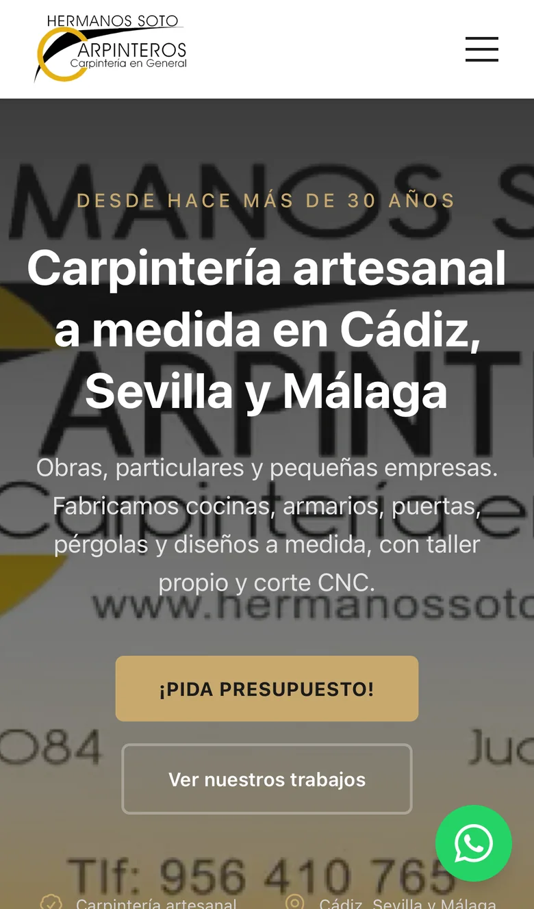 La misma web en el móvil